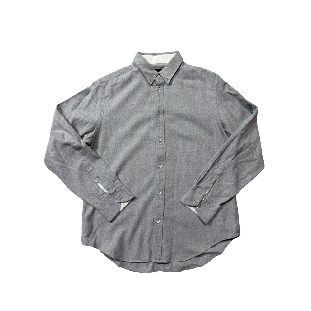 Rag & Bone New York Men's Gray Button Down Shirt Large Long Sleeve